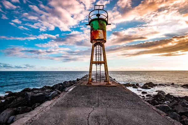 Molo Faro Saint Pierre Isola Reunion Oceano Indiano Aprile 2016 — Foto Stock