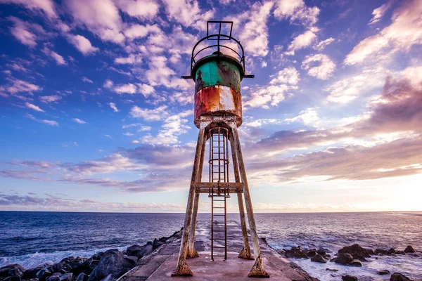 Jetty Lighthouse Saint Pierre Reunion Island Indian Ocean April 2016 — Stock Photo, Image
