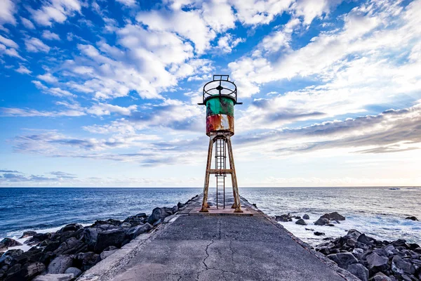 Molo Faro Saint Pierre Isola Reunion Oceano Indiano Aprile 2016 — Foto Stock