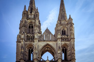 SOISSONS, FRANCE, 14 AĞUSTOS 2016: Saint Jean des vignes Abbey, 14 Ağustos 2016, Soissons, Aisne, Fransa