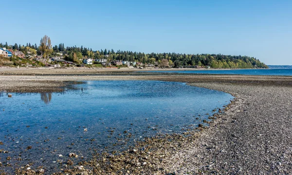 Blick Auf Einen Gezeitenpool Und Die Küste Normandie Park Washington — Stockfoto