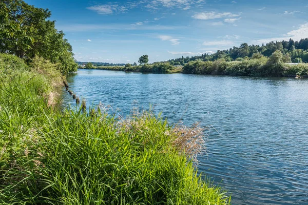 Ein Blick Auf Den Zedernfluss Wie Renton Den Washington See — Stockfoto