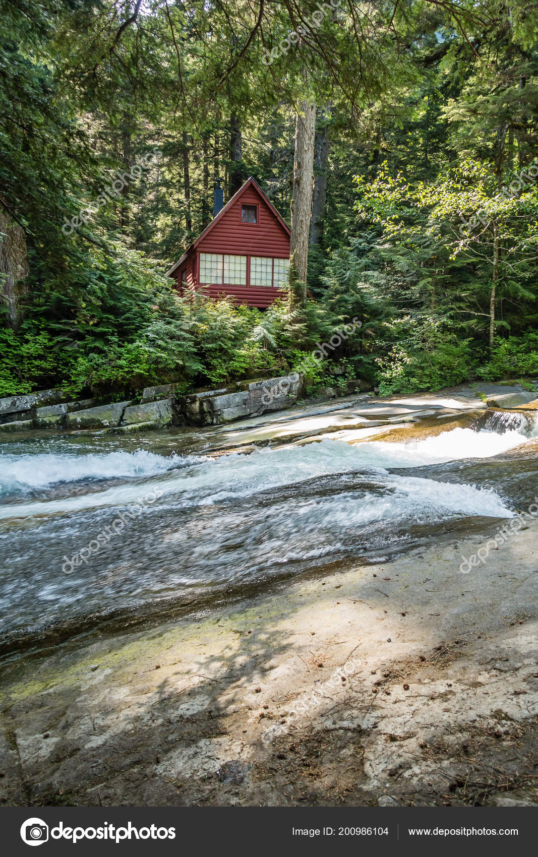Clear Water Rushes Denny Creek Washington State Frame Cabin