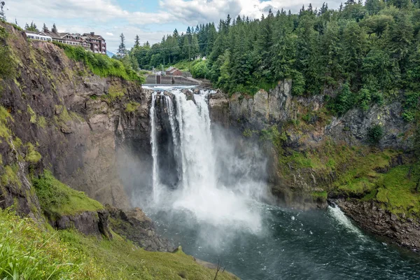 Pohled Splendorous Snoqualmie Falls — Stock fotografie