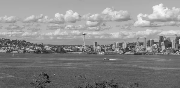 Veiw Seattle Una Collina Attraverso Elliott Bay — Foto Stock