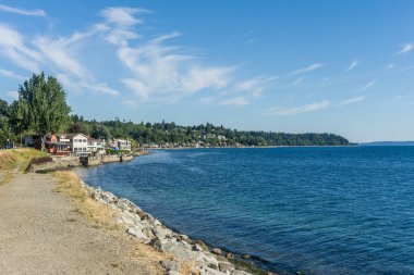 Batı Seattle sahil şeridi görünümü.