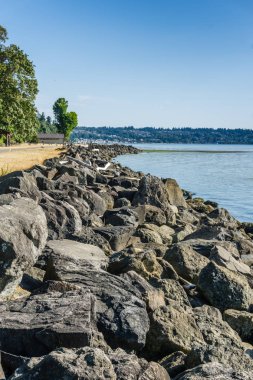 Tuzlu su State Park Washington eyaletinde şeridinin görünüm.