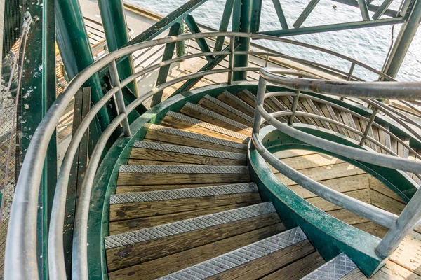 Uma Vista Cima Uma Escada Circular Renton Washington — Fotografia de Stock