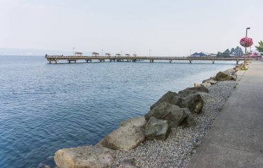 Ruston, Washington'da bir iskele bir görünümünü.