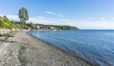 Normandiya Parkı, Washington 'daki kıyı şeridi manzarası.