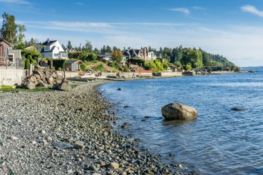 Normandiya Parkı, Washington 'daki kıyı şeridi manzarası.