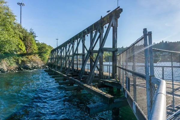 Bir Geçit Jack Blok Park West Seattle Washington Bir Iskele — Stok fotoğraf