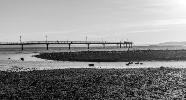 İskele Des Moines, Washington'da bir siluet çekim.
