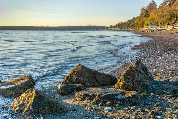 Sen faller strandlinjen landskap 3 — Stockfoto