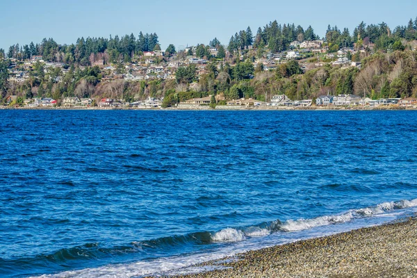 Casas Beira Mar Área Shorewood Burien Washington — Fotografia de Stock