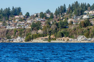 Burien, Washington Shorewood alanında sahil evleri.