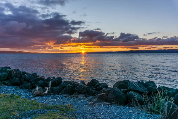 Puget Sound ondergaande zon 5 — Stockfoto