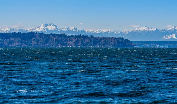 Mountains From Seahurst Beach — Stock Photo, Image