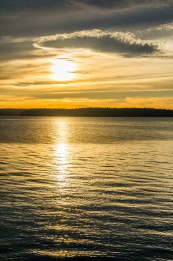 Koyu altın günbatımı 2