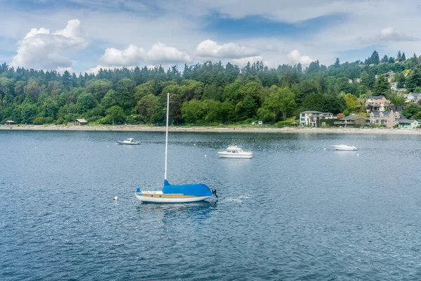 View Boats Lincoln Park West Seattle Washington — Stock Photo, Image