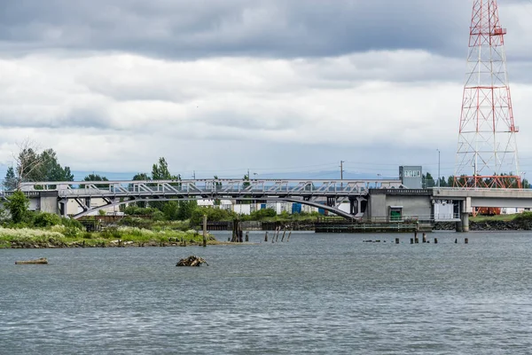 Een Hefbrug Haven Van Tacoma — Stockfoto