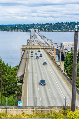 Seattle, Washington 'da eyaletler arası 90 yüzen brdige..