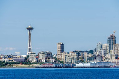 Washington 'daki Seattle siluetinin manzarası.