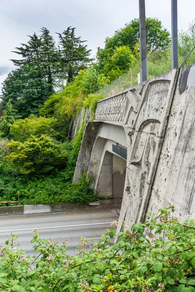 Túnel Interestadual Para Entrada Seattle — Fotografia de Stock