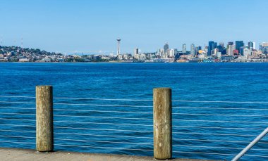 Washington 'daki Seattle siluetinin manzarası.