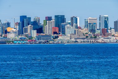 Washington 'daki Seattle siluetinin manzarası.