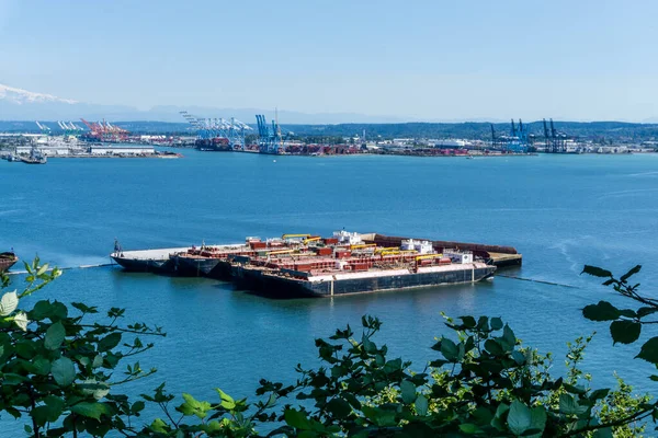 View Barge Port Tacoma Washington State — Stock Photo, Image