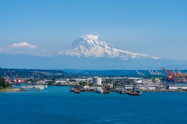 Washington 'daki Tacoma Limanı manzarası.