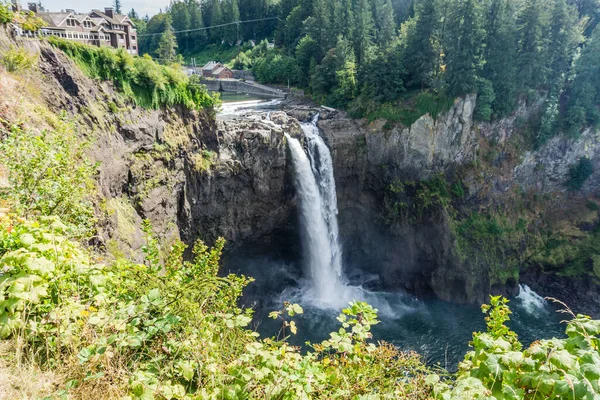 Slavné Snoqualmie Falls Státě Washington — Stock fotografie