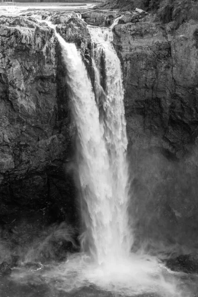 Uma Vista Água Cascata Snoqualmie Falls Estado Washington — Fotografia de Stock