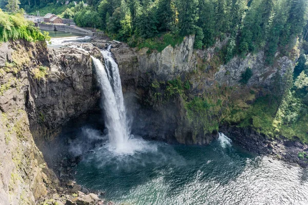 Slavné Snoqualmie Falls Státě Washington — Stock fotografie