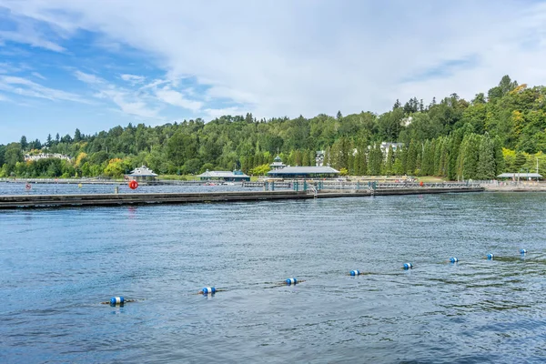 Uitzicht Gene Coulon Park Aan Lake Washington Renton Washington — Stockfoto