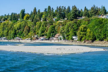Des Moines, Washington 'daki kıyı şeridi manzarası.