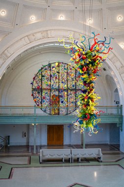 Tacoma, Washington 'daki adliye binasının lobisi. Bir zamanlar Union İstasyonu.