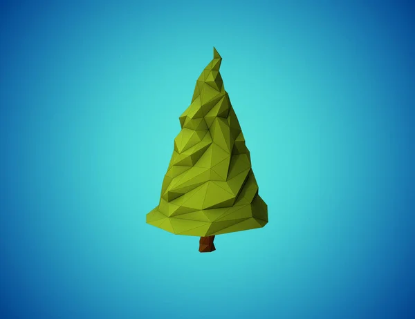 Low Poly Choinki Ilustracja — Zdjęcie stockowe