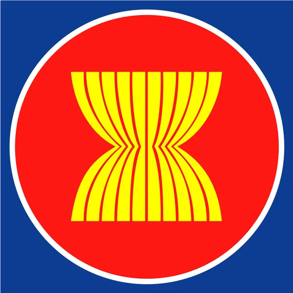 Bílé pozadí symbolu ASEAN — Stockový vektor
