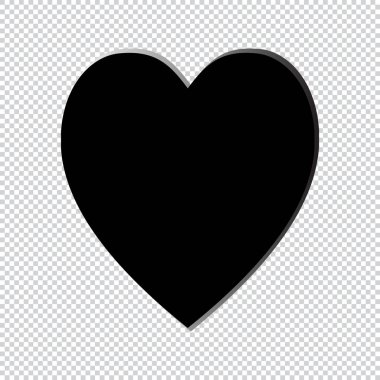 Transparan arka planlı siyah hart