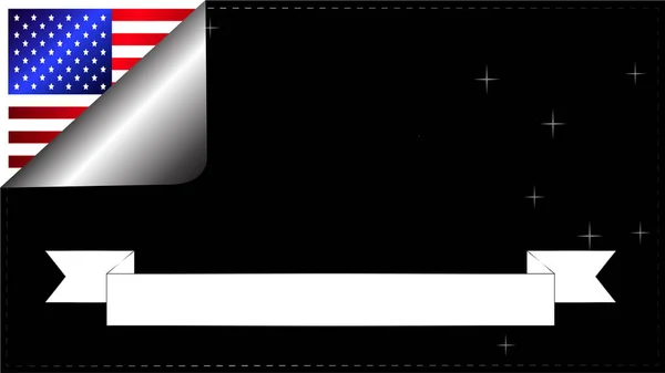 Amerikai Egyesült Államok zászlaja, az amerikai zászló Revailing — Stock Vector