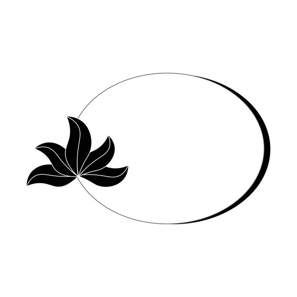 Organikus logó fekete-fehérben — Stock Vector