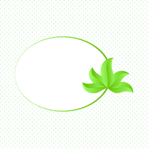 Органический логотип с зелеными листьями — стоковый вектор