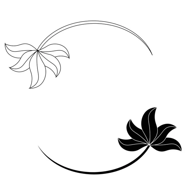 Doğal Logo siyah beyaz — Stok Vektör
