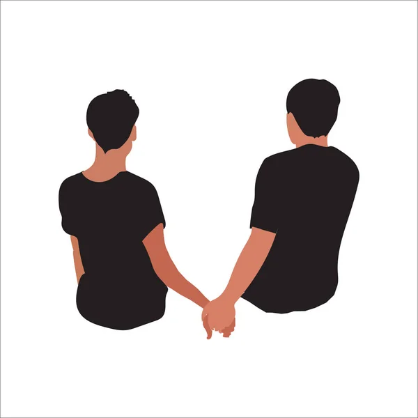 Pareja gay, homosexual transexual relación — Vector de stock