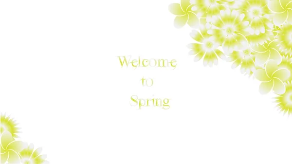 Presentation background in concept welcome to spring with beauti — Stock Vector