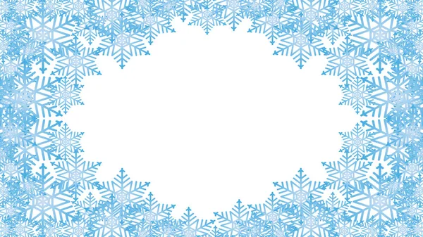 Fondo de presentación en concepto de tiempo de copo de nieve — Vector de stock