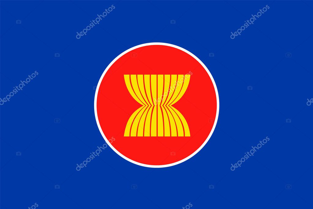 Emblem and flag of ASEAN