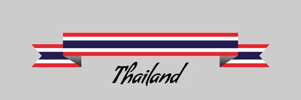 Cinta de bandera de Tailandia — Archivo Imágenes Vectoriales